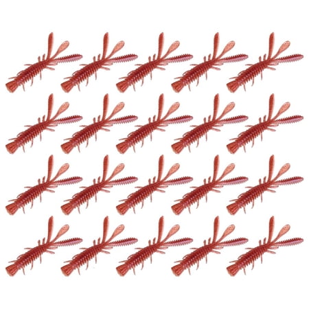 Lerpwige 20PCS Crawfish Lure Soft Shrimp Baits Lure Artificial Swimbait Soft Lure