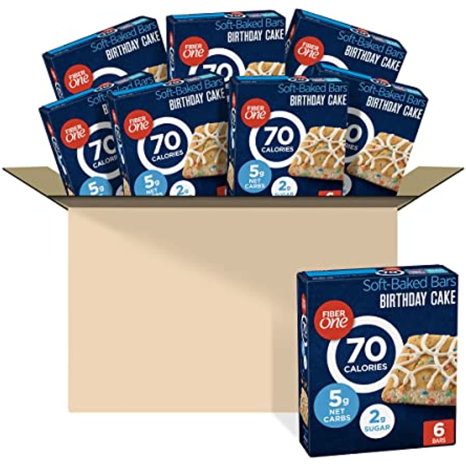 Fiber One Brownies, Birthday Cake, 70 Calorie Bar, 5 Net Carbs, Snacks