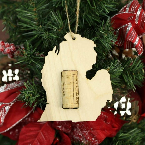 Michigan Wine Cork Holder Ornaments