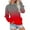 Red#, variant on Womens Sweatshirt Fall Winter Color Block Long Sleeve Hoodless Sweatshirt Fashion Casual Crewneck Pullover Tops with Pocket Green L