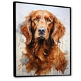 thumbnail image 2 of Designart "Impressionist Irish Setter" Animals Dog Floater Framed Wall Art Prints, 2 of 5
