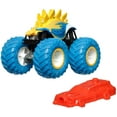 thumbnail image 2 of Hot Wheels Beast Bashers Motosaurus Diecast Car (Yellow & Blue), 2 of 2