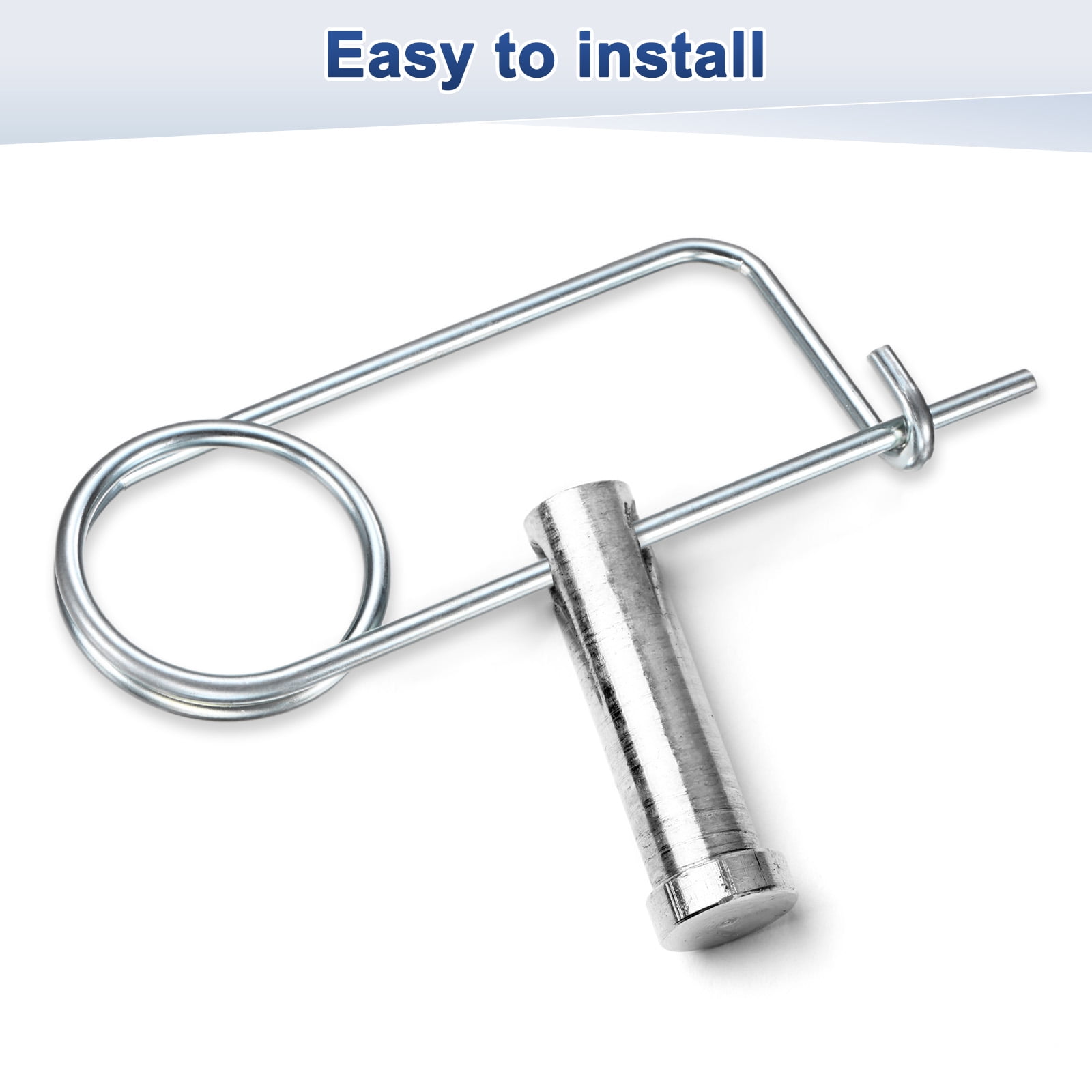 Uxcell 4-Pack Brooch Shape Cotter Safety Pin, M5x88mm Spring Steel Pins Quick Lock Brooch Fastener Heavy Retainer Clips