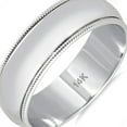 thumbnail image 3 of SZUL Women's 6mm Milgrain Edge Comfort Fit Wedding Band in 14K White Gold, 3 of 4