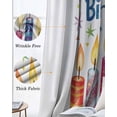 thumbnail image 3 of Happy Birthday Blackout Curtains for Bedroom Living Room Darkening Curtains 63 Inches Long Colorful Candle Stars Window Curtain 2 Panels Set Thermal Insulated Window Treatment Grommet Drapes 42"x63", 3 of 9