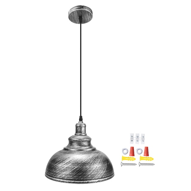 Estilo moderno industrial cubierta de la olla lámpara colgante para comedor estudio luz techo decorations30cm diámetro plata