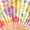 1pc Fan Viola Tricolor, variant on 1pc Hand Fan Flower Design Dog Rose Rosa Canina Foldable 9inch 23cm with Bamboo Rib and Cotton Pouch