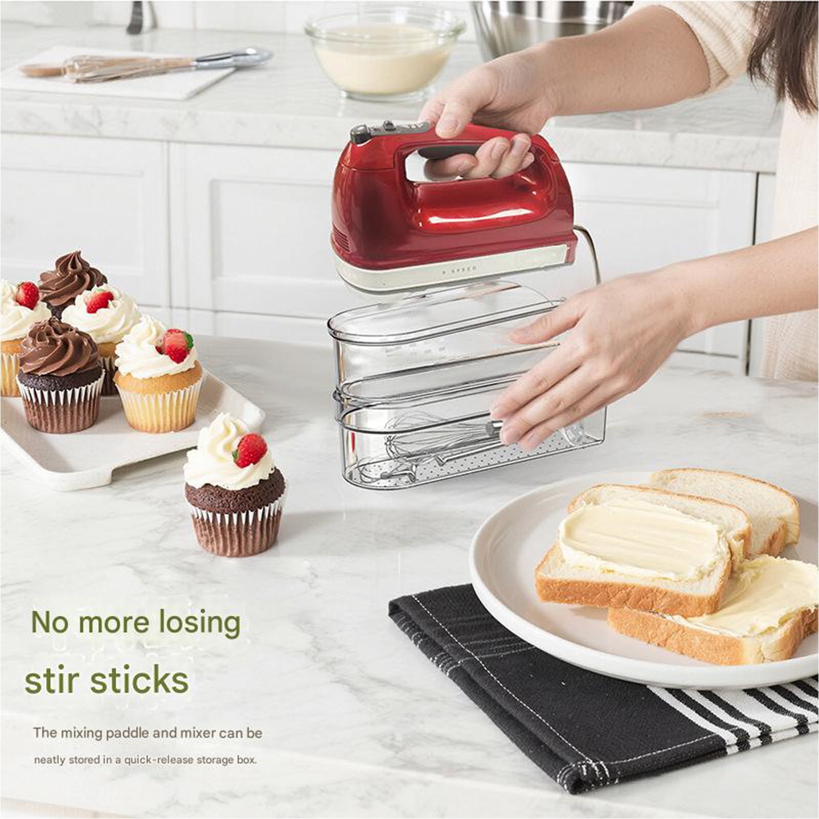 Compact Clear Plastic Organizers Box for Storing Kitchen Whisks and Mixing Tools That Enhances Accessibility and Order