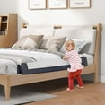 thumbnail image 2 of Babyjoy 60" Toddler Foldable Bed Rail with Adjustable Safety Strap Bedrail Guard Gray, 2 of 7