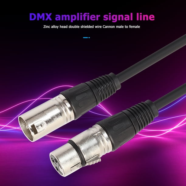 Cable de micrófono XLR de 3 pines XLR macho a hembra para amplificador mezclador (1,8 m)