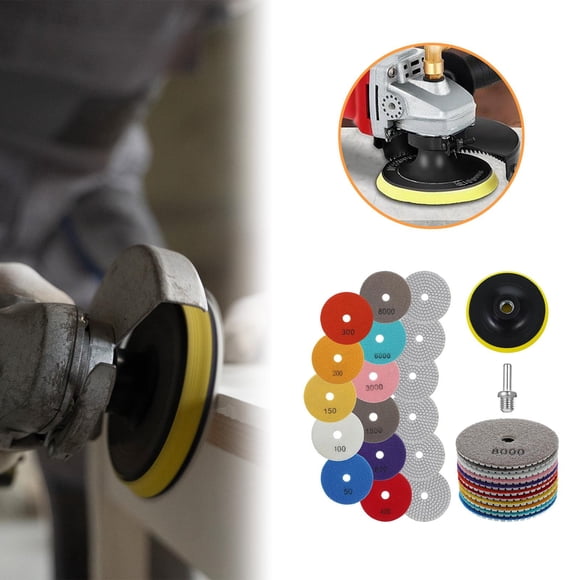 Kit De Pulido De Hormigón Con Diamante De 13 Piezas De 4 Pulgadas Para Amoladora De Suelos De Granito Y Hormigón
