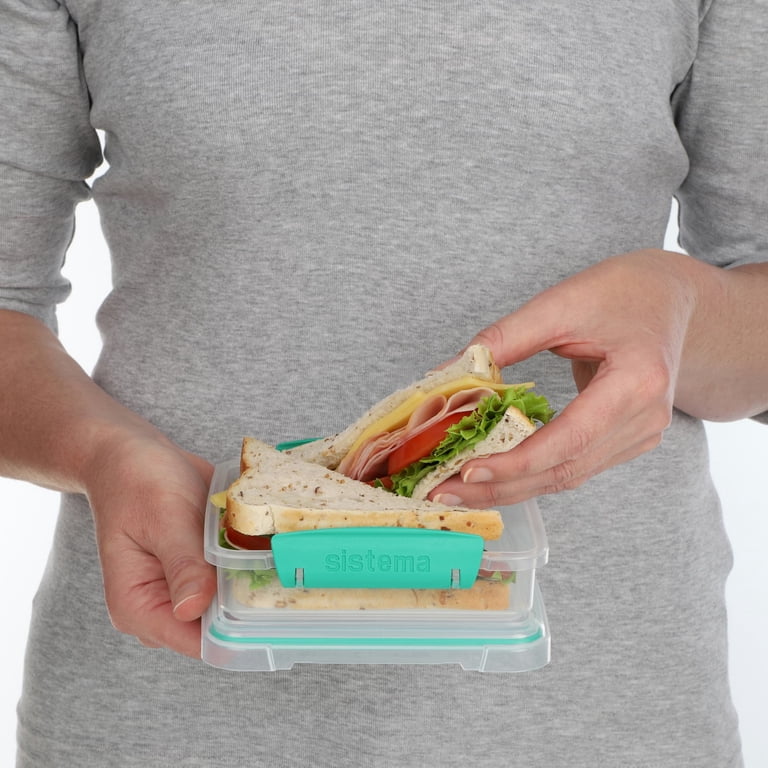 Sistema Klip It Lunch Plus with Sandwich Plastic Food Storage