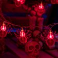 thumbnail image 1 of new Halloween LED light string bat pumpkin skull combination pendant led Halloween decorative light string, 1 of 7