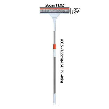 

Gzztg Home Double-Sided Window Cleaning Brush Telescopic Rod Glass Wiper Household Scraping Scraper Tool Cleaning Supplies