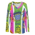 thumbnail image 4 of Team Umizoomi Womens T Shirts V Neck Long Sleeve Tops Causal Loose Summer T-Shirts 3XL, 4 of 7