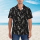 thumbnail image 2 of Balery Happy Skeletons Dancing Camisas hawaianas de manga corta para hombre, camisas playeras de corte holgado, camisas de vacaciones con botones,Large, 2 of 7
