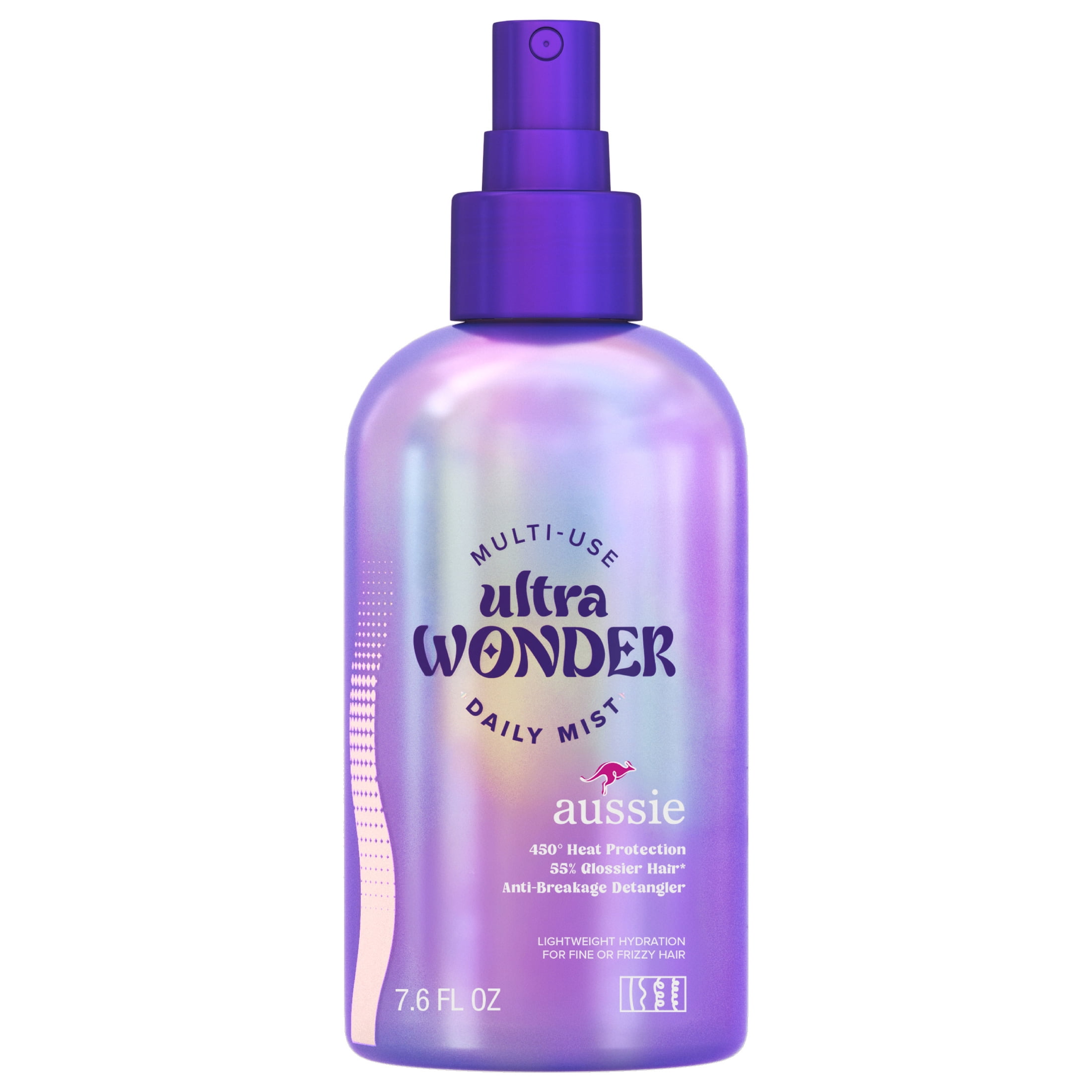 Aussie Ultra Wonder Daily Mist Multi-Use Detangler Spray, Heat