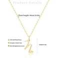 thumbnail image 2 of Initial Necklaces for Women, 18k Gold Plated Letter Necklace Dainty Personalized A-Z Pendant Choker Necklace Jewelry Gifts, 2 of 14