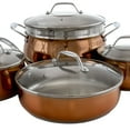 thumbnail image 4 of Oster Carabello 9 Piece Stainless Steel Cookware Combo Set in Copper, 4 of 8