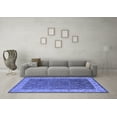 thumbnail image 3 of Ahgly Company Indoor Square Oriental Blue Traditional Area Rugs, 7' Square, 3 of 4