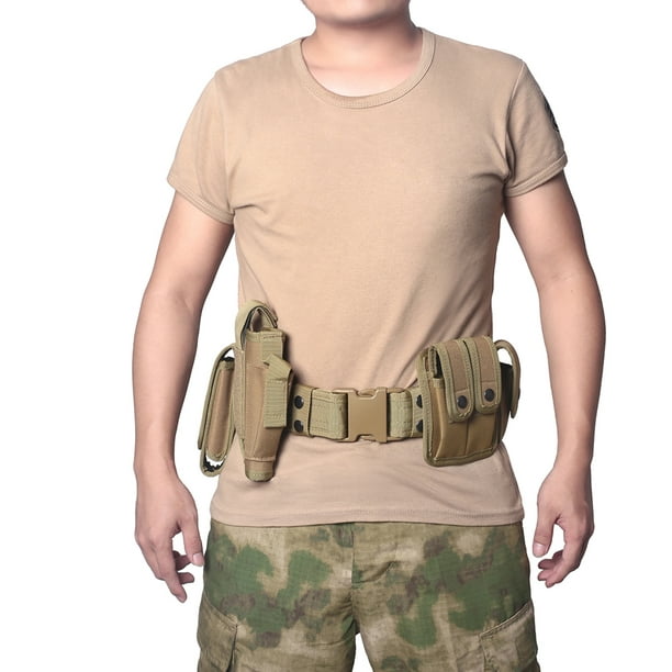 Ceinture tactique extérieure application de la loi équipement modulaire  sécurité de la police ceinture utilitaire militaire avec poches étui  engrenage 