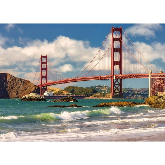 San Francisco Cityscape 1000 Piece Jigsaw Puzzle for Adults, Thick Sturdy Cardboard Precise Interlocking Family Game Puzzle