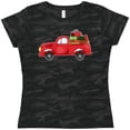 thumbnail image 3 of Inktastic Christmas Red Vintage Truck with Presents Women's T-Shirt, 3 of 5