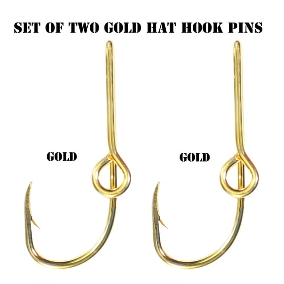 Eagle Claw Hat Fish Hook (Set of Two Gold Hat Hook pins) Plus a FREE Decal with your order!!