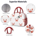 thumbnail image 4 of Insulated Lunch Bag Women Zipper Closure Lunch Tote for Adult Men Leakproof Cooler Lunch Bags for Weekend Picnic/Beach Party (Marine Adorable Crab ), 4 of 7