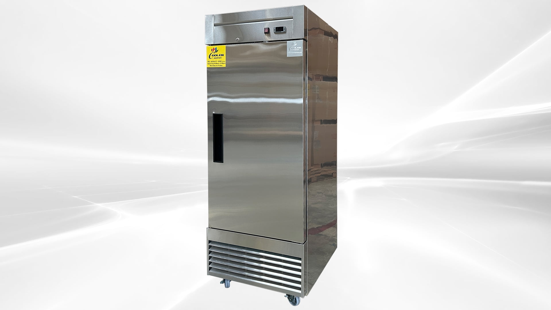 Cooler Depot 28 In. 17.8 Cu.ft Solid Door Reach-In Freezer 1 Door Freezer C28F, NSF Certified