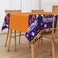 thumbnail image 4 of Duangreer Orange Halloween Rectangle Tablecloth, Pumpkin Wizard Ghost Print Waterproof Wrinkle Resistant Table Cover for Home Decor Party Decorations, 60 x 102 Inch, 4 of 6