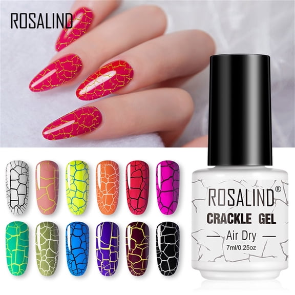 Crackle Gel - 7ml Nail Polish (12 Colors Optional) - Break Effect When Dry, Color Varies by Base & Monitor Display(1PC)