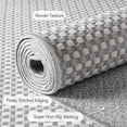 thumbnail image 3 of QiCaiJia 2x3 ft Gray Boho Runner Rugs Mat Non Slip Woven Kitchen Runners for Hallways Washable, Soft Long Entryway Laundry Hall Floor Runner Carpet for Indoor Backdoor Bedroom Kitchen Living Room, 3 of 7