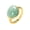 Gold Green Stone, variant on HIJONES Women's Stainless Steel Treardrop Gemstone Statement Ring Tiger Eye Agate Crystal Knuckle Band Jewelry for Party Gold Brown Stone Size 7