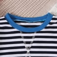 thumbnail image 2 of Striped Shirt Kids Long Sleeve Tshirt Girls Round Neck Pullover Tees Drop Shoulder Sweatshirt Thin Top Blouses, 2 of 8