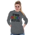 thumbnail image 5 of Two Brides Better Than One LGBT Pride Women's Long Sleeve T Shirt Brisco Brands M, 5 of 6
