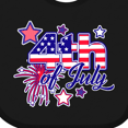 thumbnail image 4 of Inktastic 4th of July Fireworks Stars and American Flag Boys or Girls Baby Bib, 4 of 4