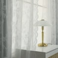 thumbnail image 5 of 2 Pieces/Set Floral Lace Sheer Curtains - White Yarn Curtain Door Curtain Bedroom Bay Window Gauze for Bedroom Kitchen Short Curtains 29.5 x 39.4 inch Length,White Curtain Panels, 5 of 9
