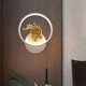thumbnail image 3 of Aplique de pared Ciervos Accesorios de iluminación Lámpara montada en la Ciervo Sika Derecha jinwen Luces de pared del dormitorio, 3 of 7