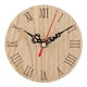 thumbnail image 1 of Reloj de pared para colgar en el pasillo, jardín y exterior, con pantalla analógica de madera clásica (12 cm), 1 of 8