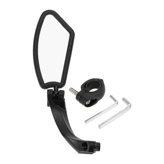 Unique Bargains Bike Rearview Mirror 11.2x4.5cm Adjustable Front Right Riding Mirror Black with Mounting Accessories for Bicycle Mountain Road Bike 1 Set