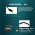 thumbnail image 4 of 1 a 2 Divisor de cable óptico digital Adaptador de audio Adaptador de audio de fibra óptica Adaptador divisor de fibra óptica Negro, Negro TUNC Sencillez, 4 of 5