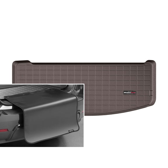 WeatherTech Cargo Trunk Liner with Bumper Protector compatible with 2020-2025 Kia Telluride - Behind 3rd Row w/ Bumper Protector, Cocoa