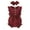Red, variant on Otqutp Toddler 2024 Jumpsuit Sleeveless Romper Button Girls Ruffle Short Jumpsuit+Headband Kids Baby Girls Romper 0 to 18 Months