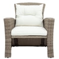 thumbnail image 6 of 6-Piece Outdoor Sectional Sofa Set, Wicker Conversation Sets with Arm Chairs, Tempered Glass Table, Ottomans, Cushions, All-Weather Rattan Patio Furniture Sets for Backyard, Garden, Poolside, K3005, 6 of 10
