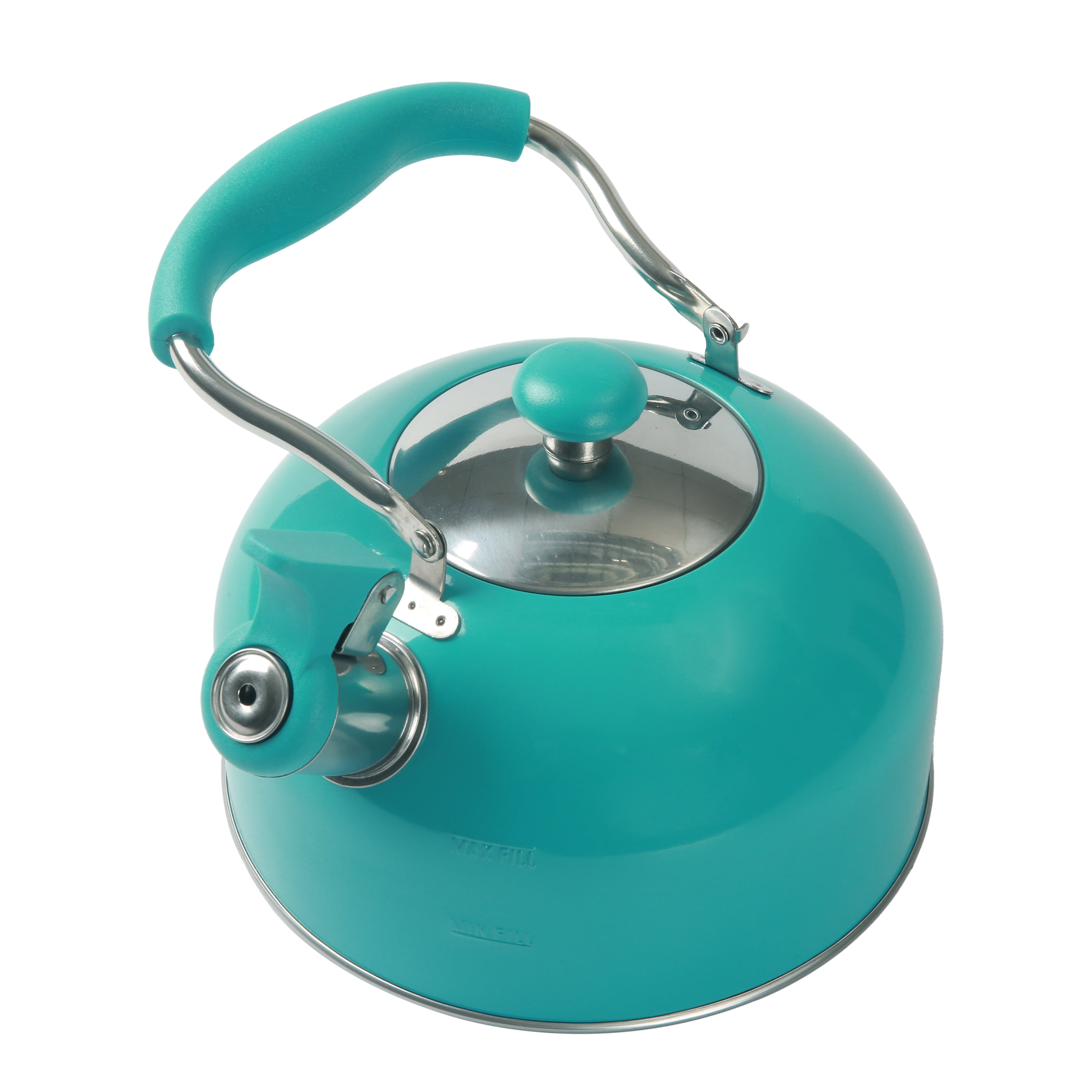 Mainstays 1.8-Liter Whistle Tea Kettle, Stainless Steel