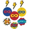 8"W x 28"L Superhero Hanging Decor W/ Cutouts And Paper Fan - Pack of 3,6 Packs