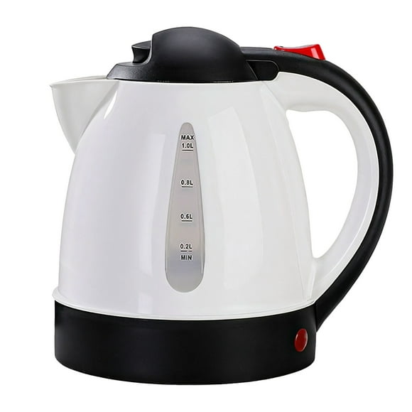 Portable 12V Car Electric Kettle, 1000ml Capacity, Fast Heating Heated Water Coffee Kettle with Handle, Spill-Proof Tea Kettle with Cigarette Lighter Plug for Sedan, SUV, Truck
