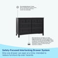 thumbnail image 5 of Graco Benton 6 Drawer Nursery Double Dresser, Black, 5 of 10