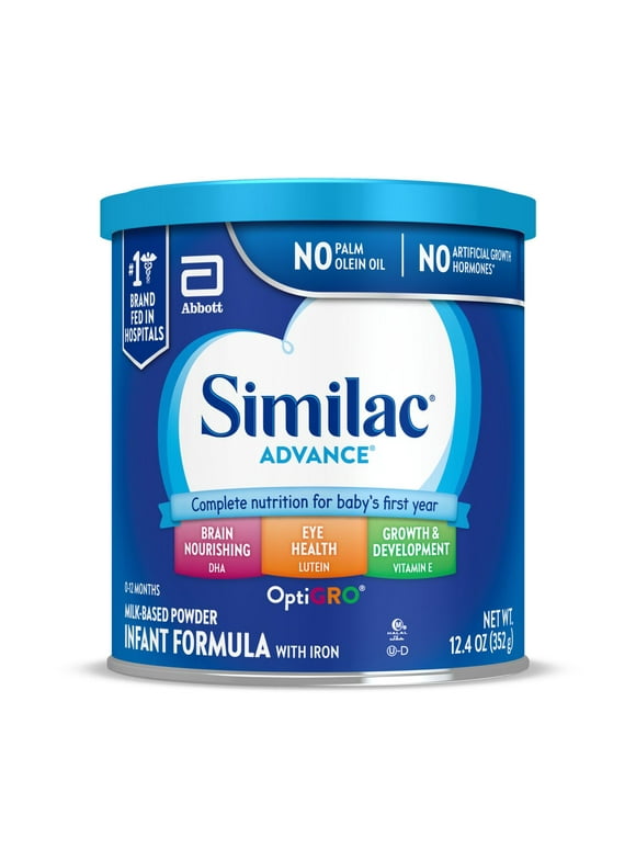 Similac Advance* Powder Baby Formula with Iron, DHA, Lutein, 12.4-oz Can
